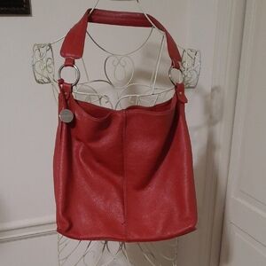 Furla Red Leather Hobo Bag